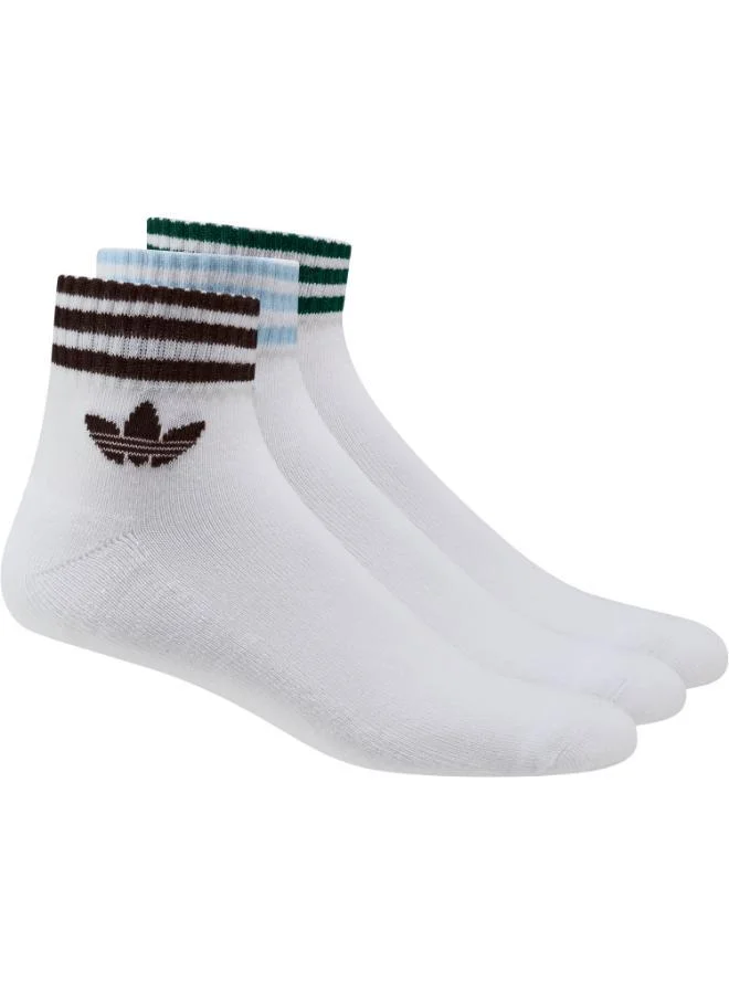 اديداس اوريجينالز ٣ أزواج من جوارب 3-Stripes Ankle